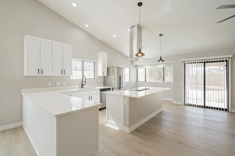 Renovated kitchen on 34th Street in Phoenix after purchase