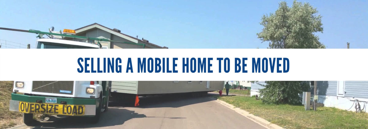selling a mobile home to be moved