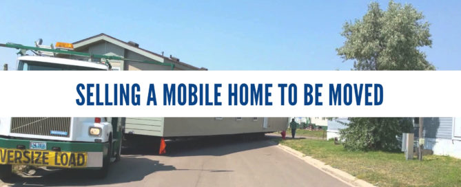 selling a mobile home to be moved